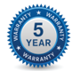 5 years warranty